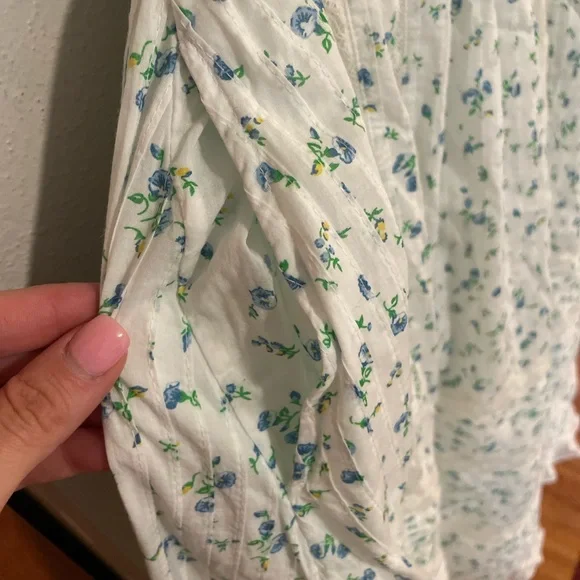 LoveShackFancy Floral Lace A-Line Skirt with Pockets, Medium